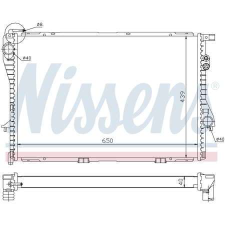 Nissen Nissens Radiator, 60752A 60752A